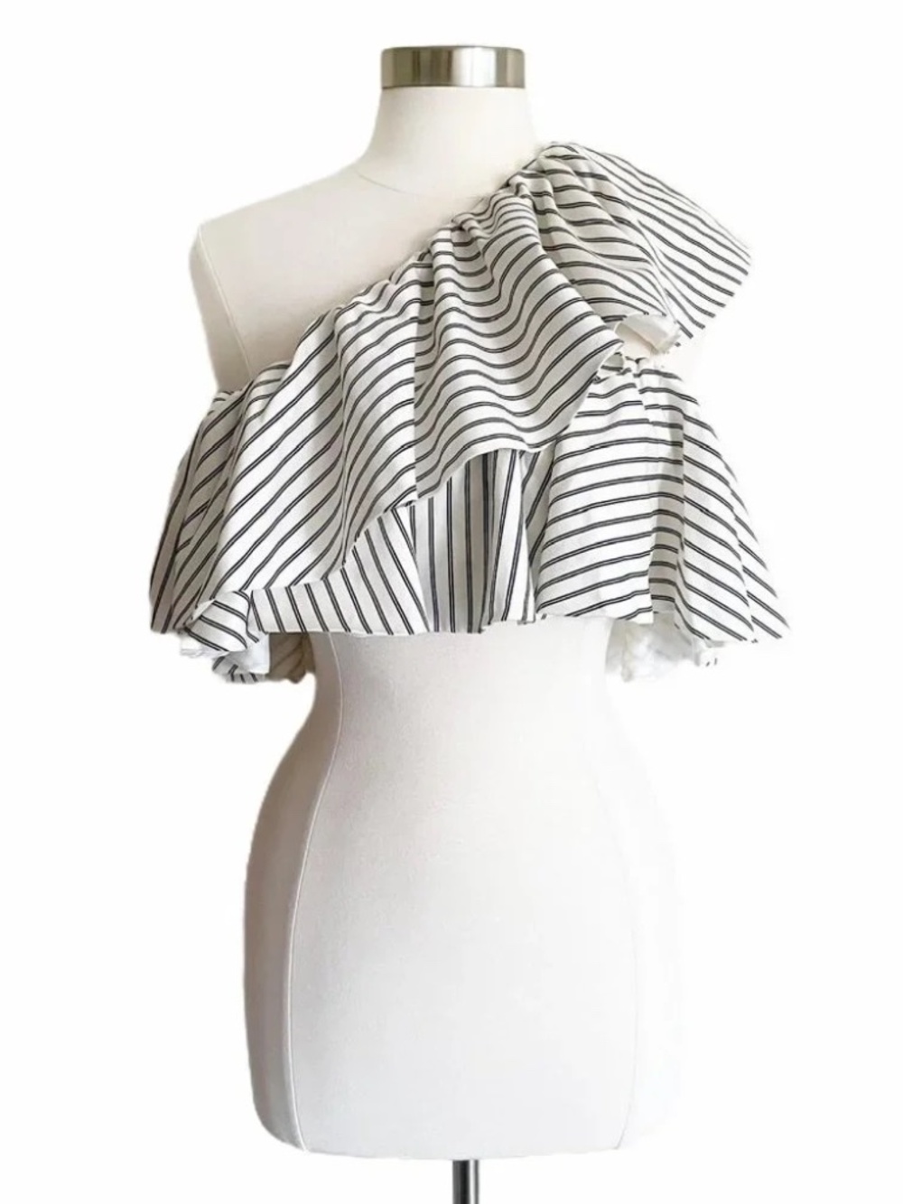 AMUR Jessica Off White Single Shoulder Top Sz XS NEW